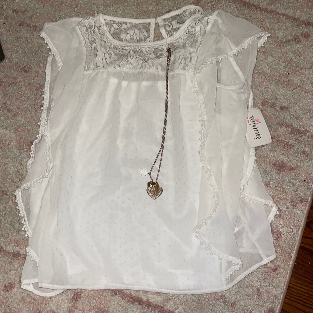 White Shirt with Necklace